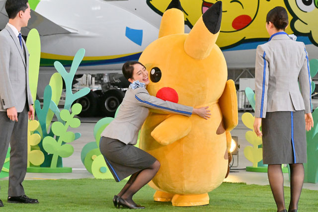 ANA、ポケモンジェット緑お披露目 国際線9/18から