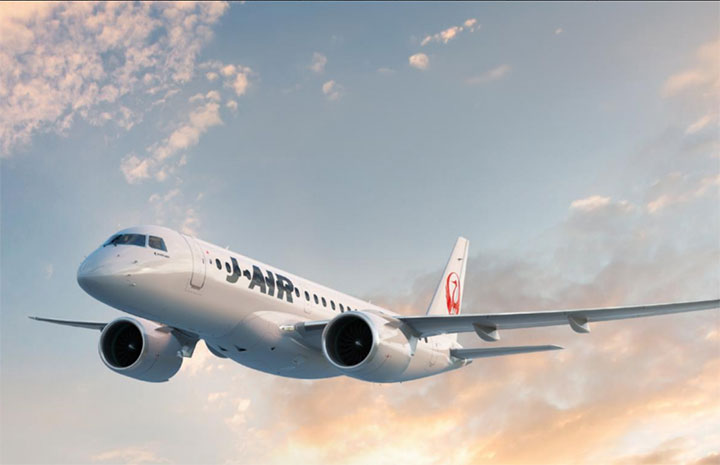 JAL and ANA place orders for Embraer E190‑E2 regional jets